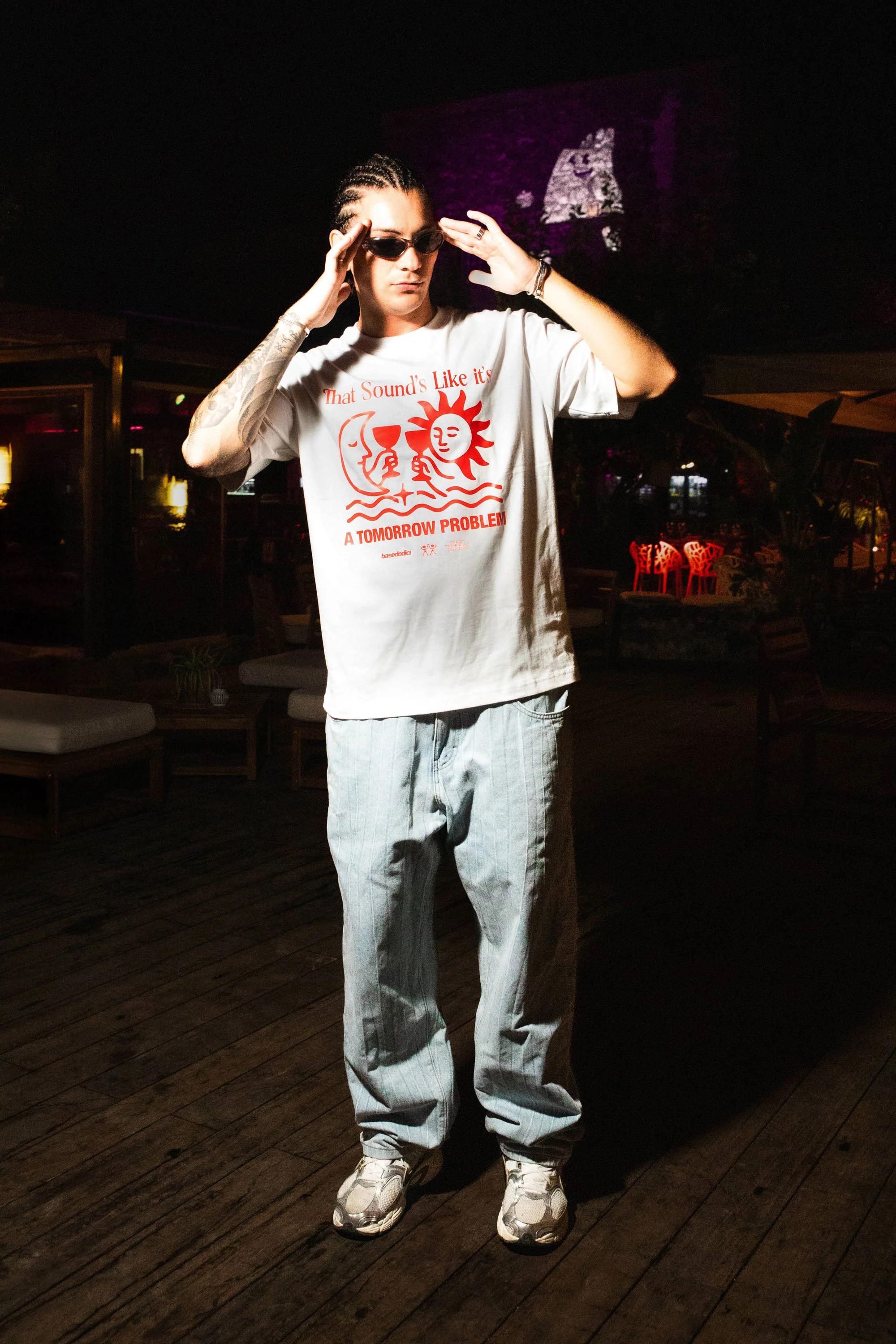 T-Shirt "TAVERNELLExBASEDODICI" Tomorrow White - Image 4