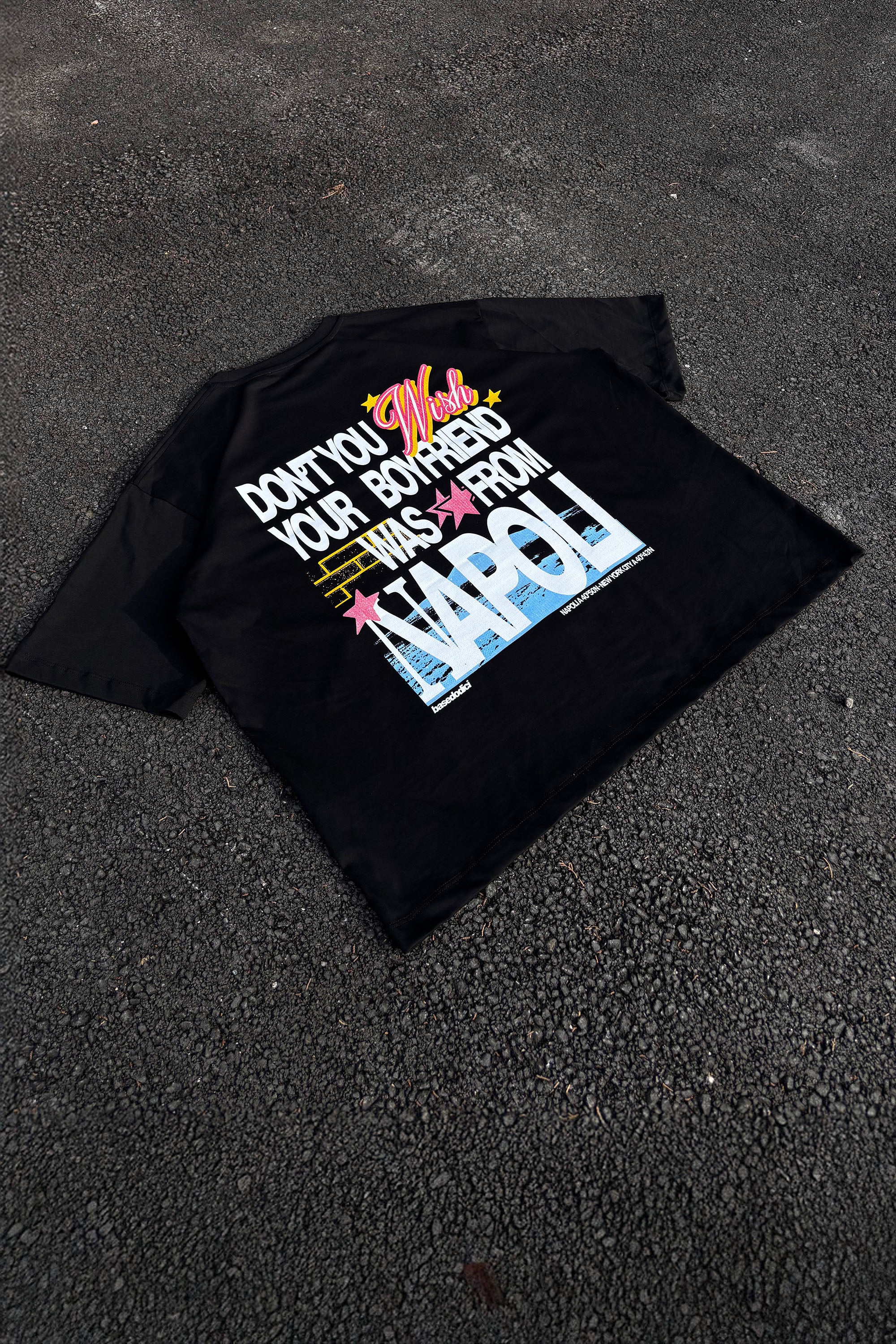 T-Shirt “WISHYOUR” Boyfriend Black/Multi - Image 5
