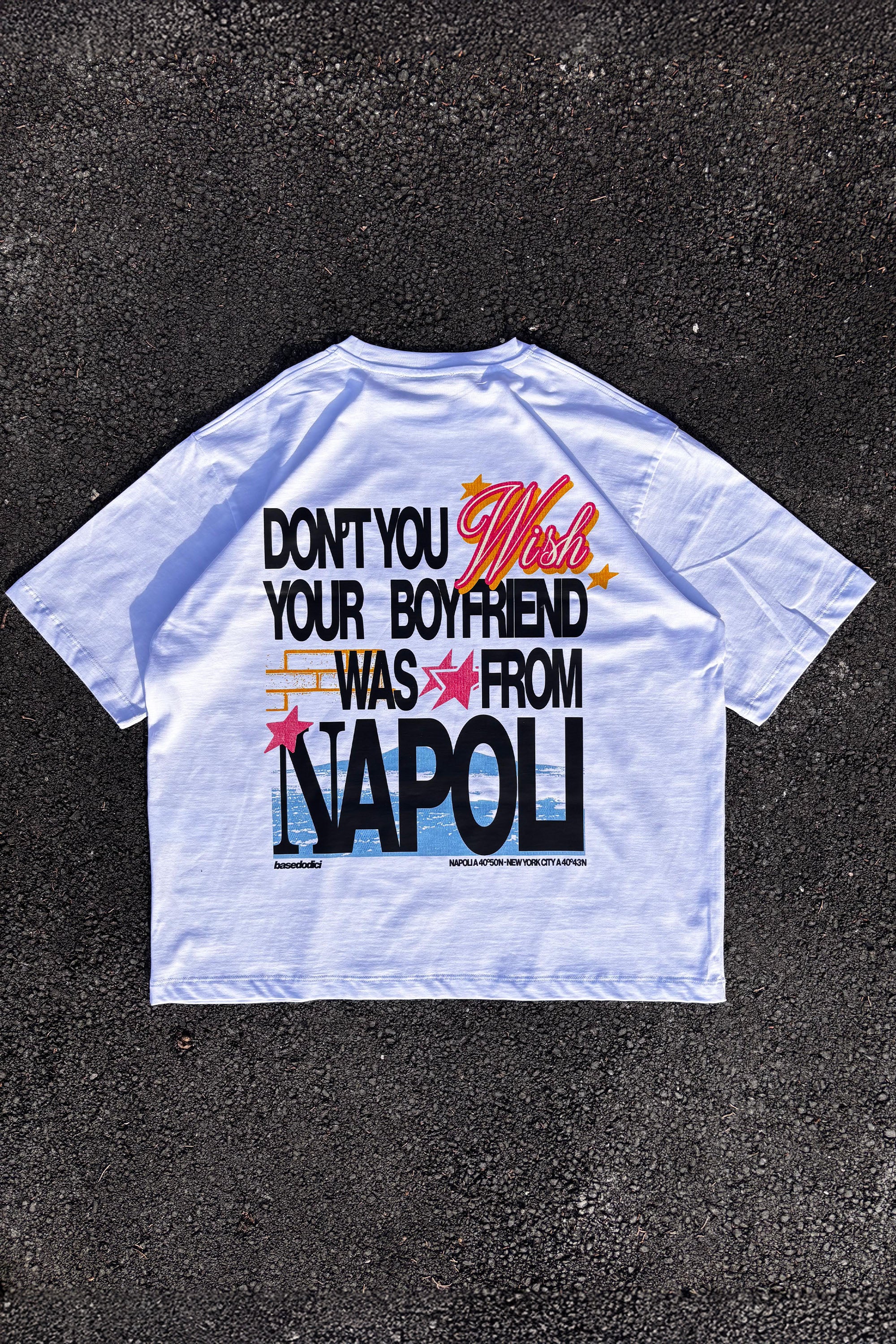 T-Shirt “WISHYOUR” Boyfriend White/Multi - Image 2
