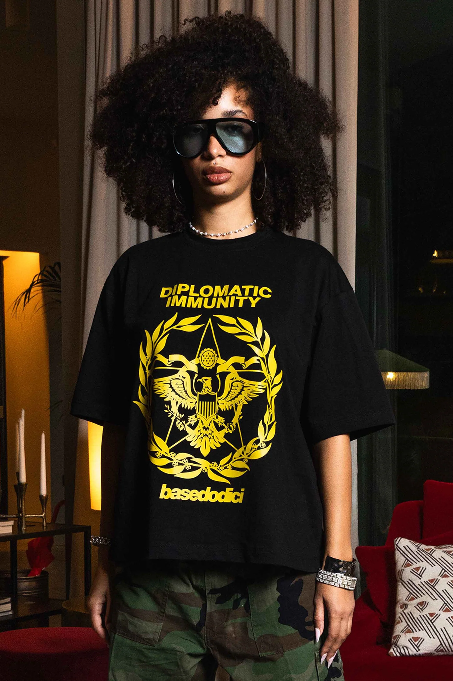 T-Shirt "WORLD TOUR" Diplomatic Immunity Black - Image 2