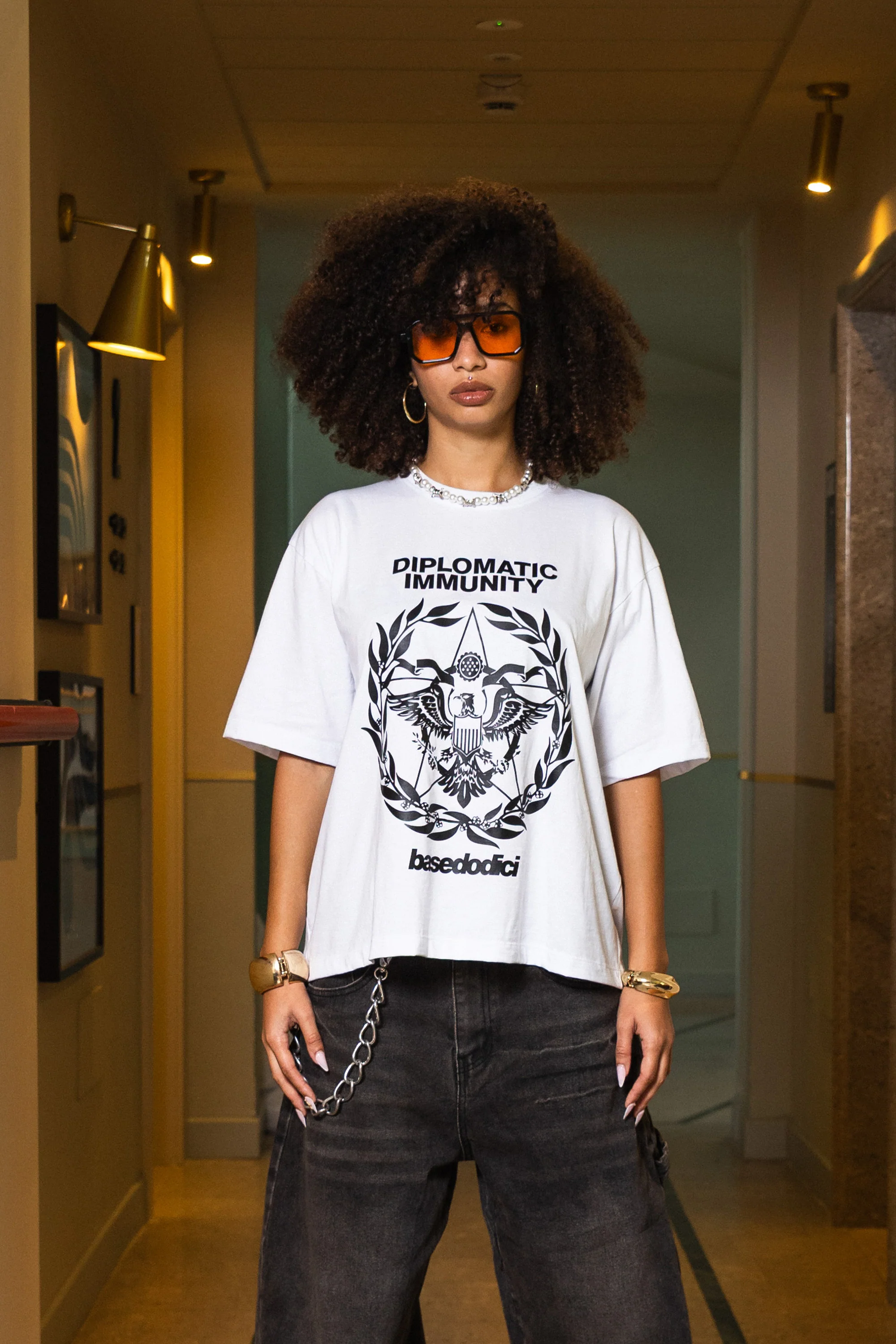 T-Shirt "WORLD TOUR" Diplomatic Immunity White - Image 2