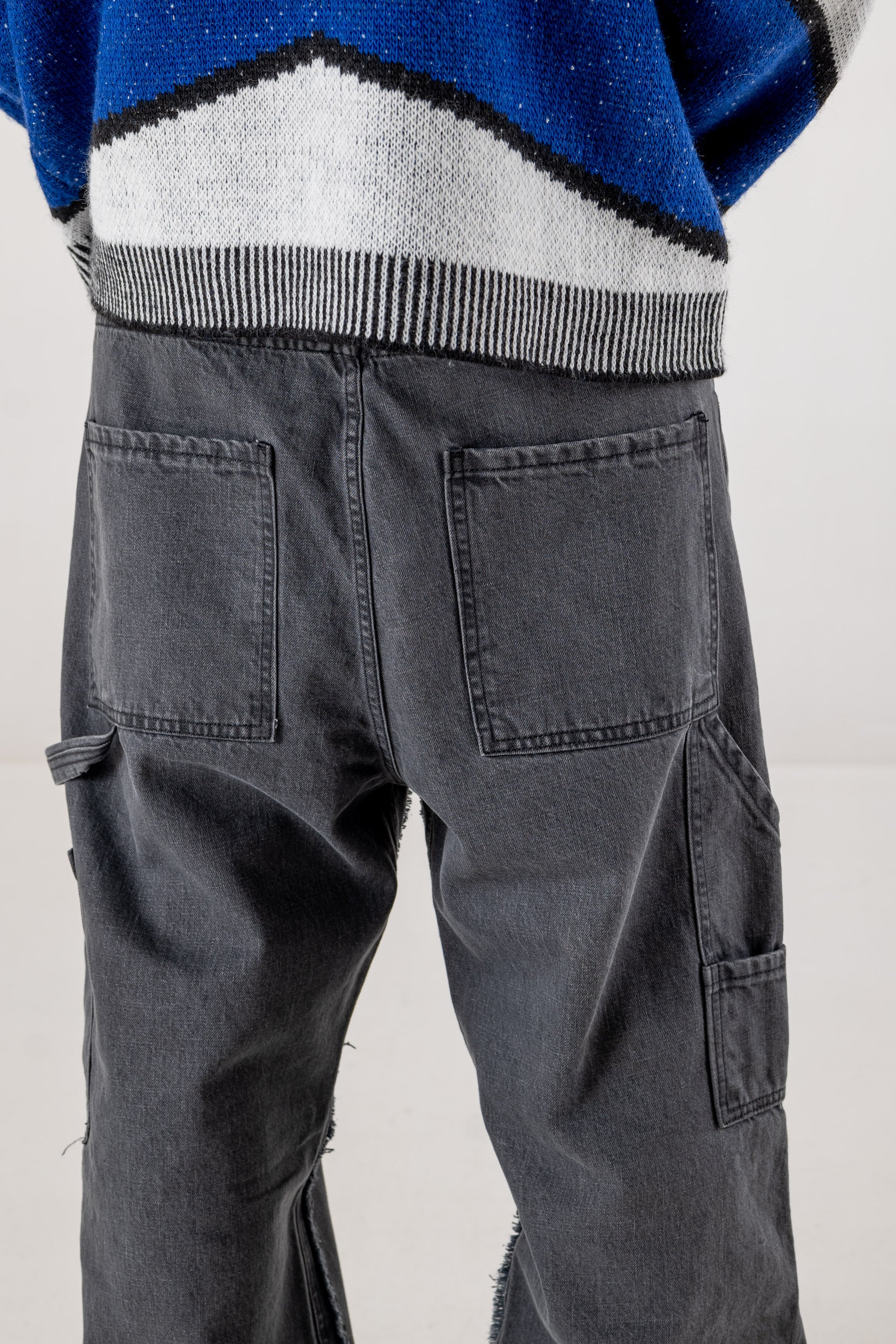 Double Knee Pants "RACING MADE" Distressed - Image 5