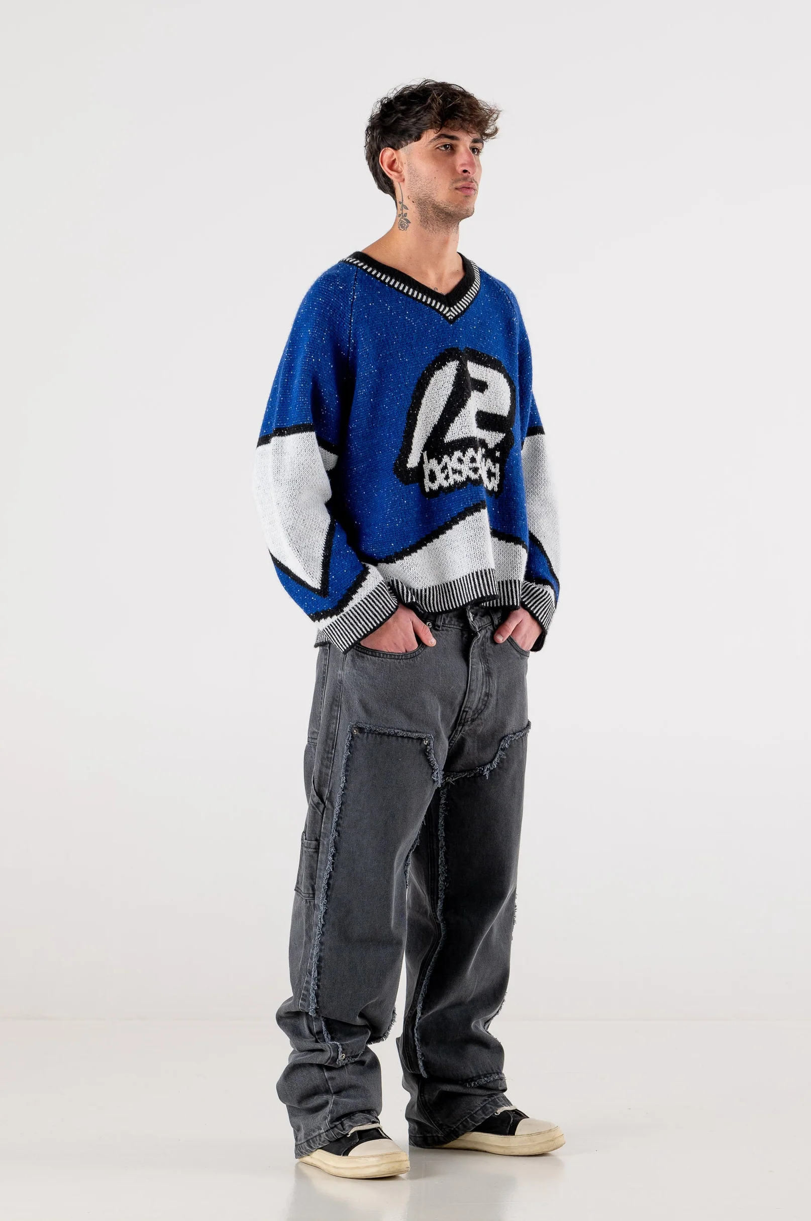Double Knee Pants "RACING MADE" Distressed - Image 7