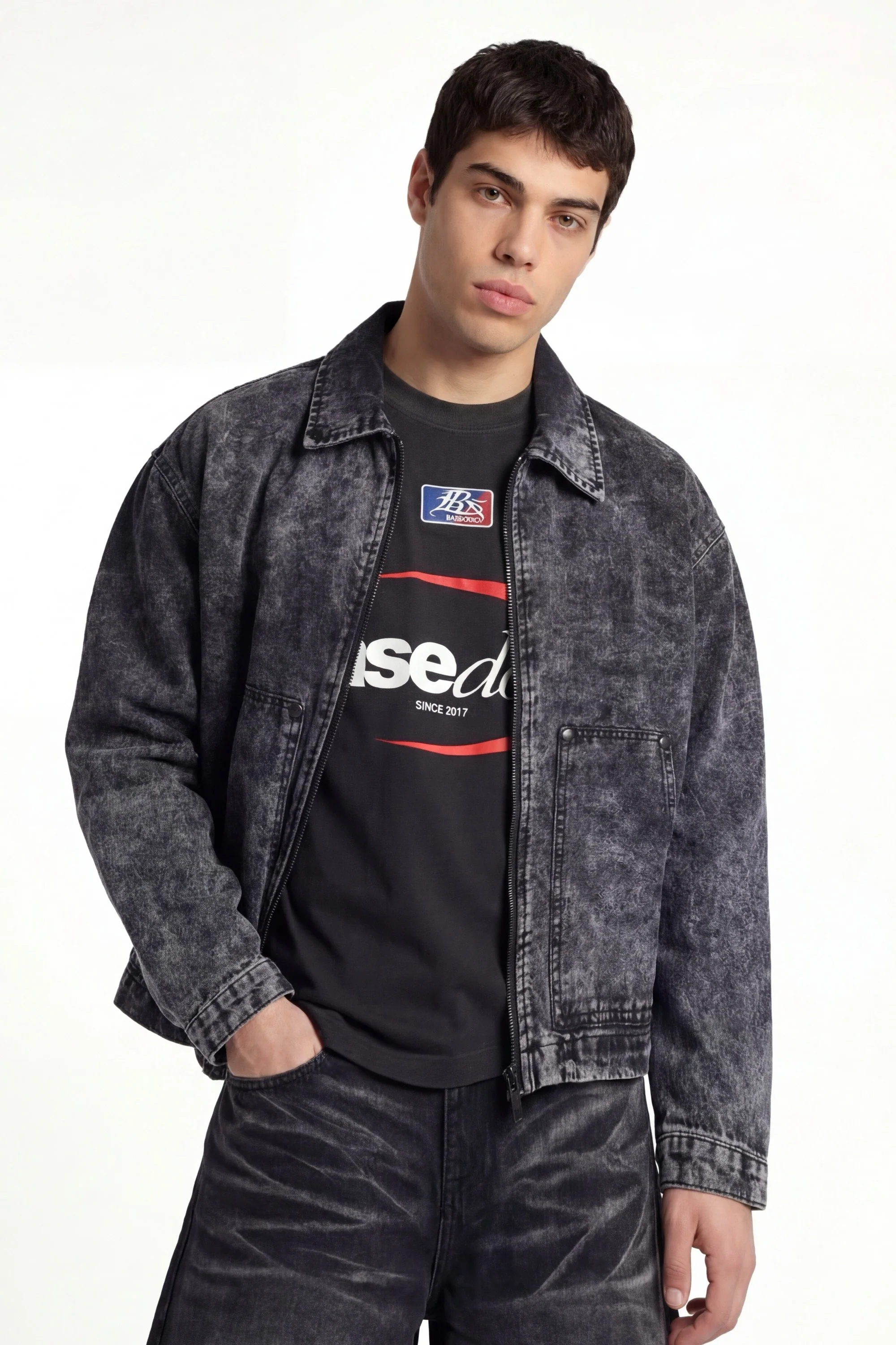 Work Jacket "FOR DREAMERS" Stone Washed - Image 4