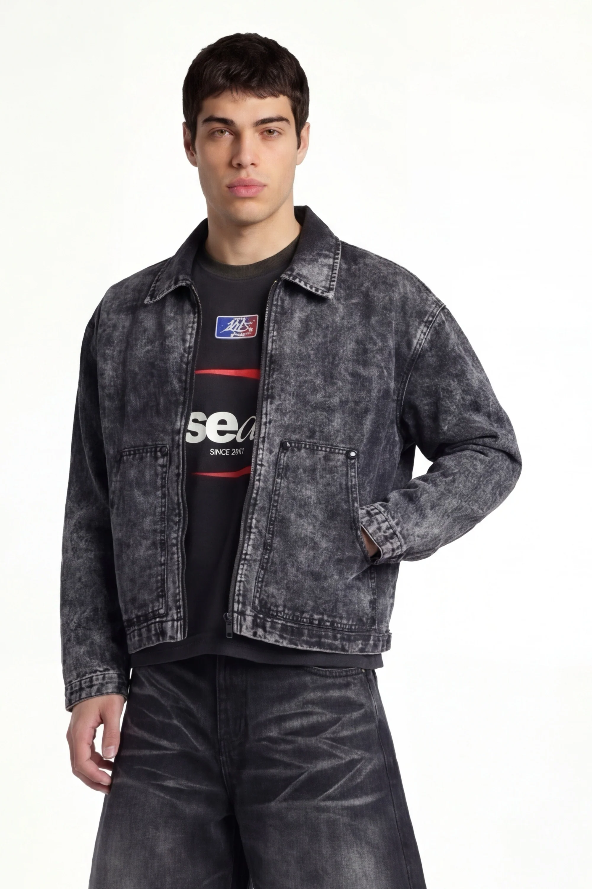 Work Jacket "FOR DREAMERS" Stone Washed - Image 5